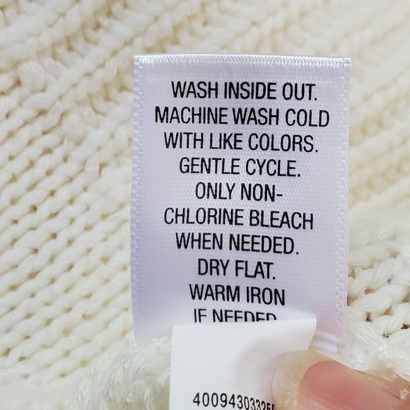 Apt. 9 Cream Cable Knit Mixed Knit Sweater Size L - Picture 11 of 12